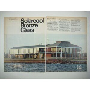 PPG Solarcool Bronze Glass Ad Vintage 1970s Architectural Magazine Print